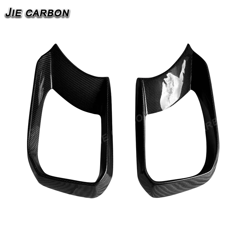 Stick-on carbon fiber automotive front bumper air vent cover trim for use with Suzuki SWIFT, Sport, ZC33S, Fog lamp grille cover