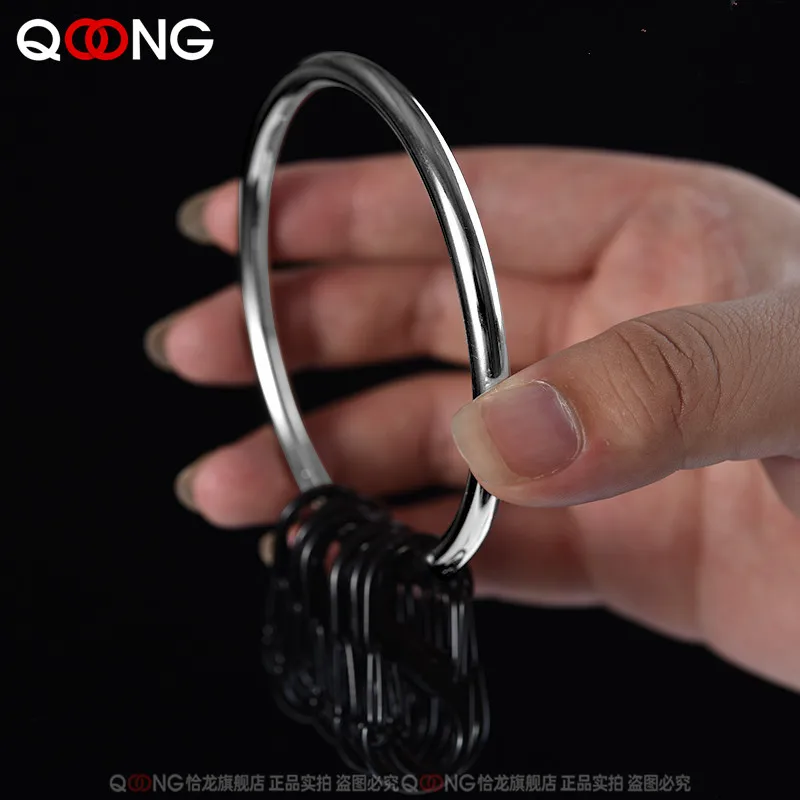 Large Composite Keyring with 10 PCS SmalL 8-Shaped Removable Buckle Key Chain Quick Buckle Hanging Keychain DIY Combination S15