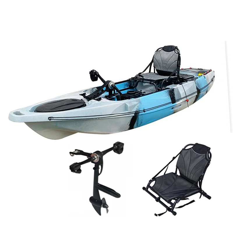 Ready to Ship Professional Pedal Fishing Kayak Sit-On-Top One Person Canoe for Outdoor Water Sports