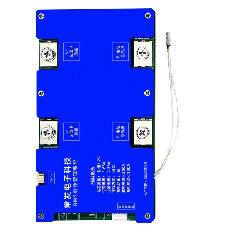 

4S 14,6 V 300A Lifepo4 литиевая батарея BMS Защитная плата с тем же портом, выравнивание температуры (Выдерживает напряжение 40V)