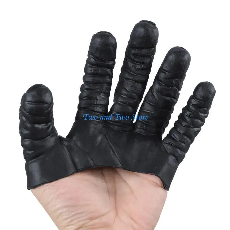 

HX6F Unisex Carnivals Latex Gloves Winter Chimpanzee Mitten Outdoor Gloves for Child