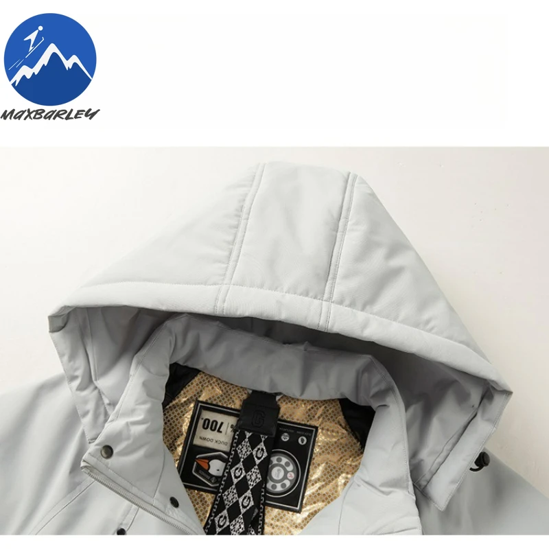 Maxbarley ماركة بطة معطف الرجال الفاخرة الشتاء سميكة الجرافين الدافئة يندبروف أسفل سترة 2026 جديد عادية الرياضة مقنعين سترة التزلج