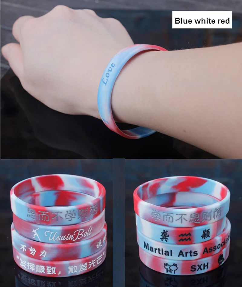 1 Stück graviert personal isierte benutzer definierte Armband sos id Armband Telefon nummer Silikon DIY Band für Geburtstags feier Ereignisse Anti-Lost – Detail 28