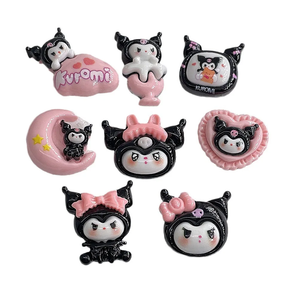 100pcs Kawaii Resin Cartoon Flatback DIY Scrapbook Hairclip Earring Craft Accessory - view 5