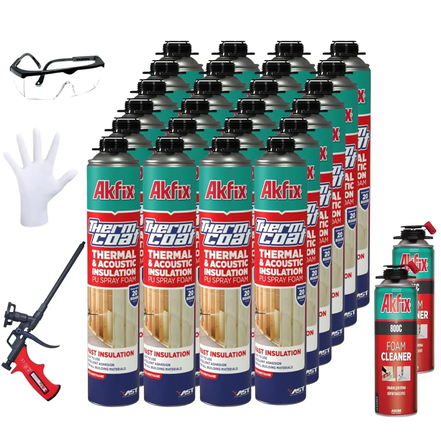 Thermcoat Spray Foam Insulation Kit (480 Board Feet) Closed Cell Expanding Foam Sealant