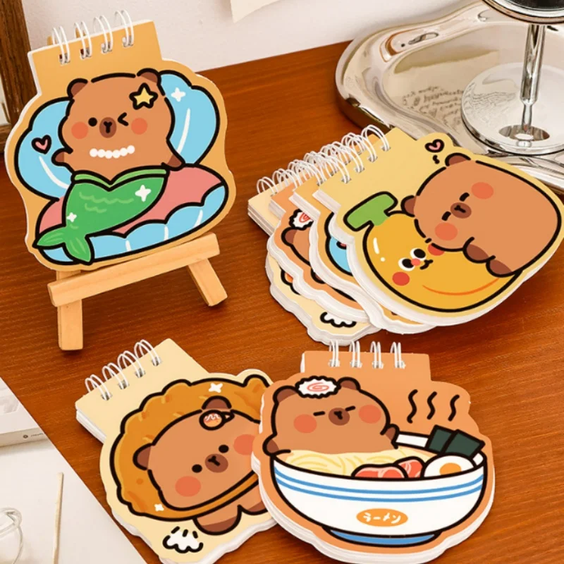 12pcs/lot Kawaii Capybara Coil Notebook Cute Portable Note Book Diary Planner Stationery School Supplies