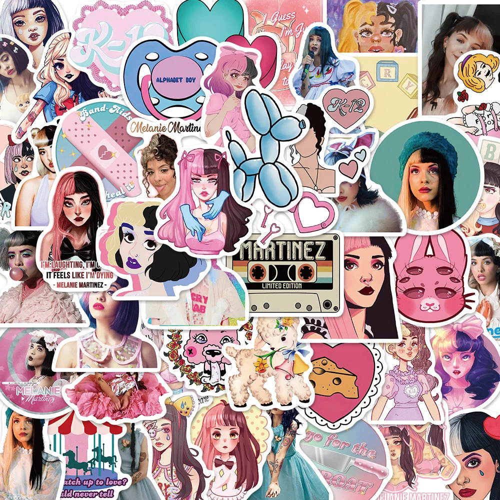 

10/30/50pcs Singer Melanie Martinez Stickers Girls Cartoon Sticker for Diary Scrapbooking Laptop Laptop Waterproof Decals Gift