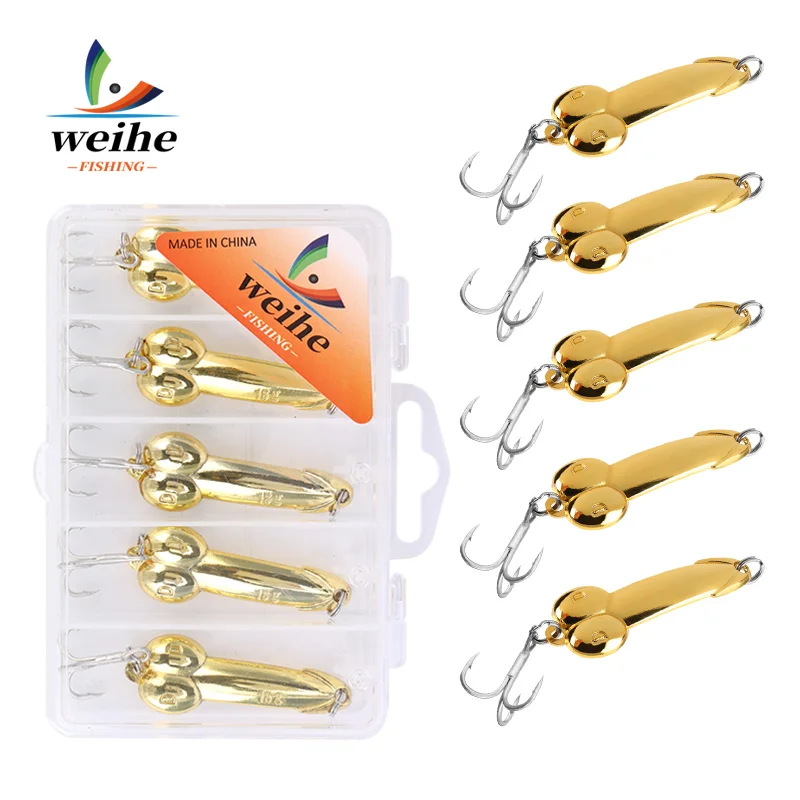 Conjunto de Iscas WEIHE, Anzóis Triplos, Iscas de Pesca e Equipamentos de Pesca
