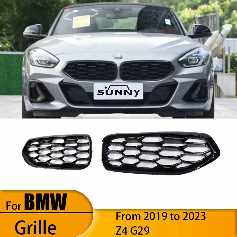 

For 19-23 BMW Z4 Series 19-in New G29 Conversion Double Line Gloss Black BMW Center Mesh Z4 Front Grille Center Mesh