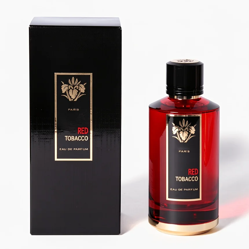 Charming perfume Manceraa Red Tobacco Unisex Perfume, Spicy Woody Scent, 4oz/120ml, Long-lasting fragrance, Premium red perfume, Suitable for various occasions, Great gift choice view 5