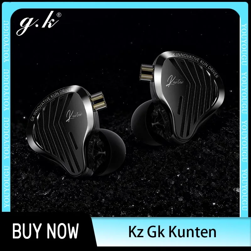 Kz Gk Kunten سماعات محرك ديناميكي Hifi 2pin سماعات أذن ثقيلة باس سماعات رأس معدنية قابلة للفصل سماعات ألعاب رياضية مخصصة #1