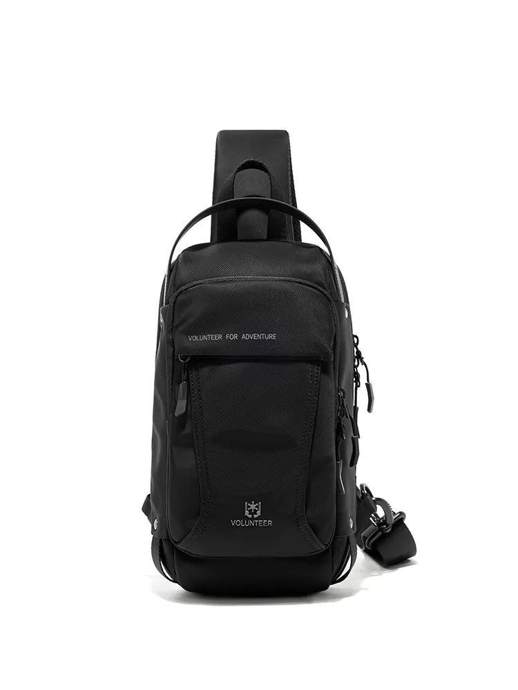 VOLUNTEER Mens Waterproof Chest Bag Lightweight Oxford Sling Bag Casual Crossbody Shoulder Bag for Travel Daily Commute 1890-05