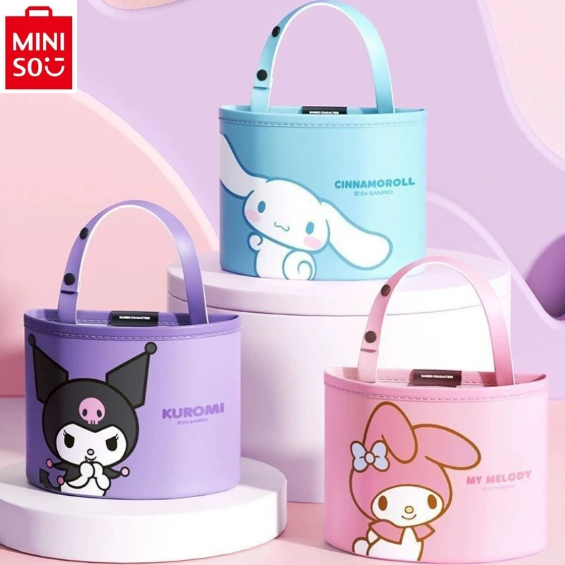 

MINISO 2024 New Car Garbage Can Cute Cartoon Anime Kuromi Storage Box Storage Bag Car Interior Supplies Women