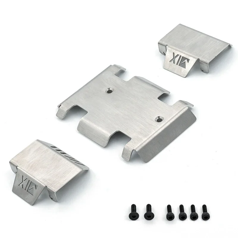 Stainless Steel Skid Plate Chassis Armor Axle Protector for RGT EX86190 LC76 1/10 RC Crawler Upgrade