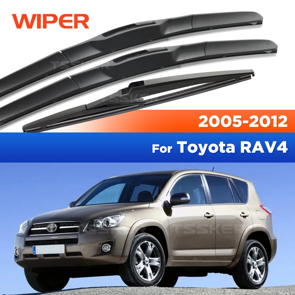 

Front & Rear Wiper For Toyota RAV4 XA30 2005-2012 2006 2007 2008 Wiper Blades Windshield Windscreen Window Brushes 24"+16"+12"
