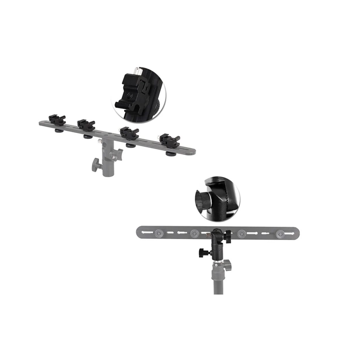 フラッシュベース フラッシュベースリフレクター フラッシュガイド 写真補助光スタンド 電話機 マルチポジション ライブストリーミング スライドスタンド,B