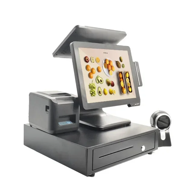 

Supermarket 15Inch 9.7 Inch Dual Screen Point of Sale All In One Pos Machine