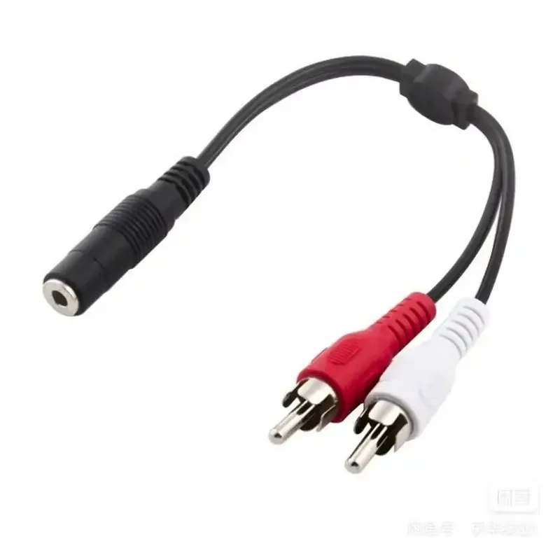 3.5mm Female to Dual RCA Male Audio Cable Red White AV Adapter for TV Earphone Speaker Set Top Box DVD Lotus Plug Cord