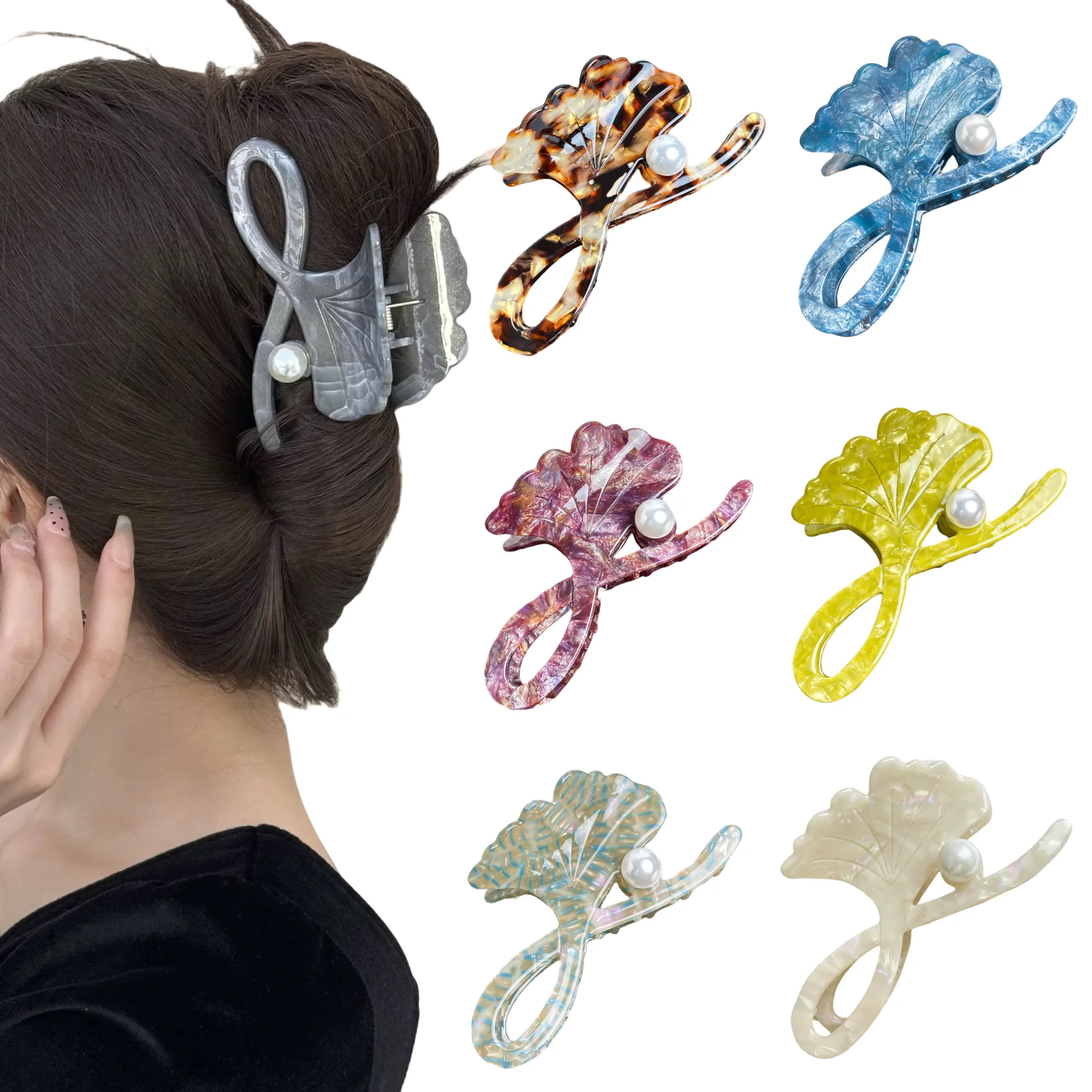 

Dowell Pearl Hair Clip for Women Acetate Hair Accessories