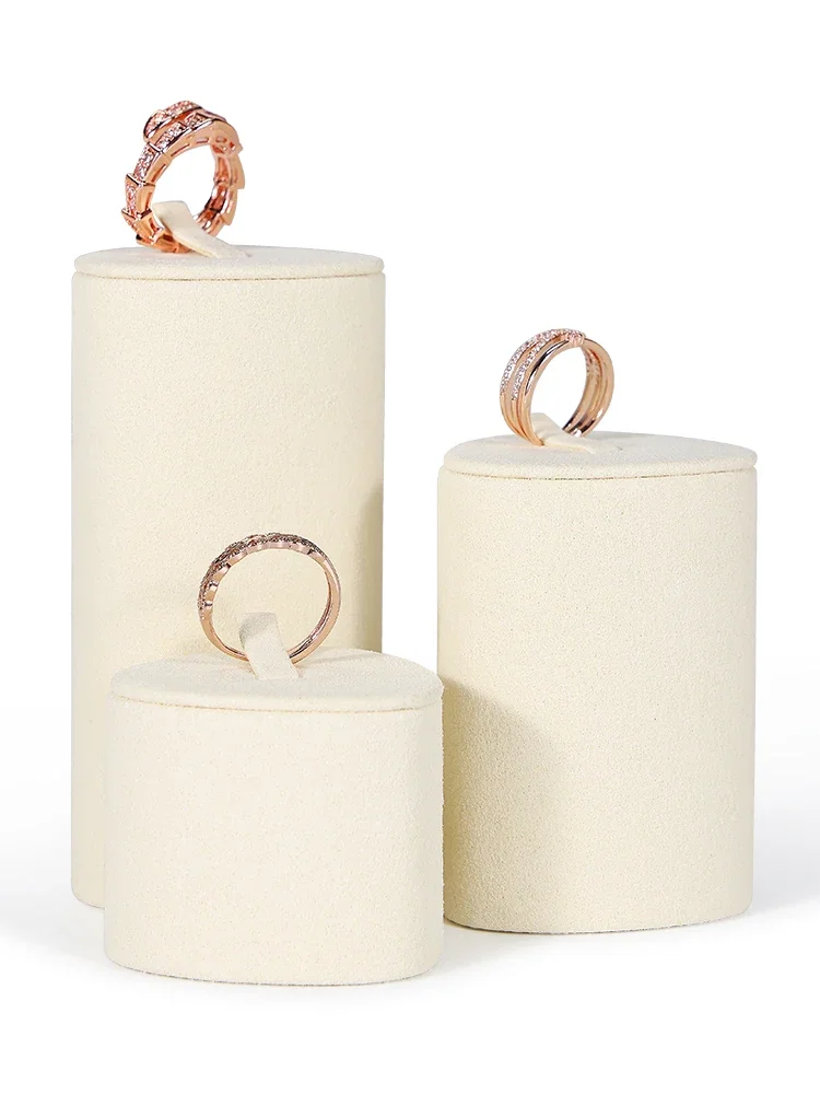 

# Beige Color Jewelry Display Set Special Shape Ring Stand Earring Holder With T Bar Jewellery Window Display Racks