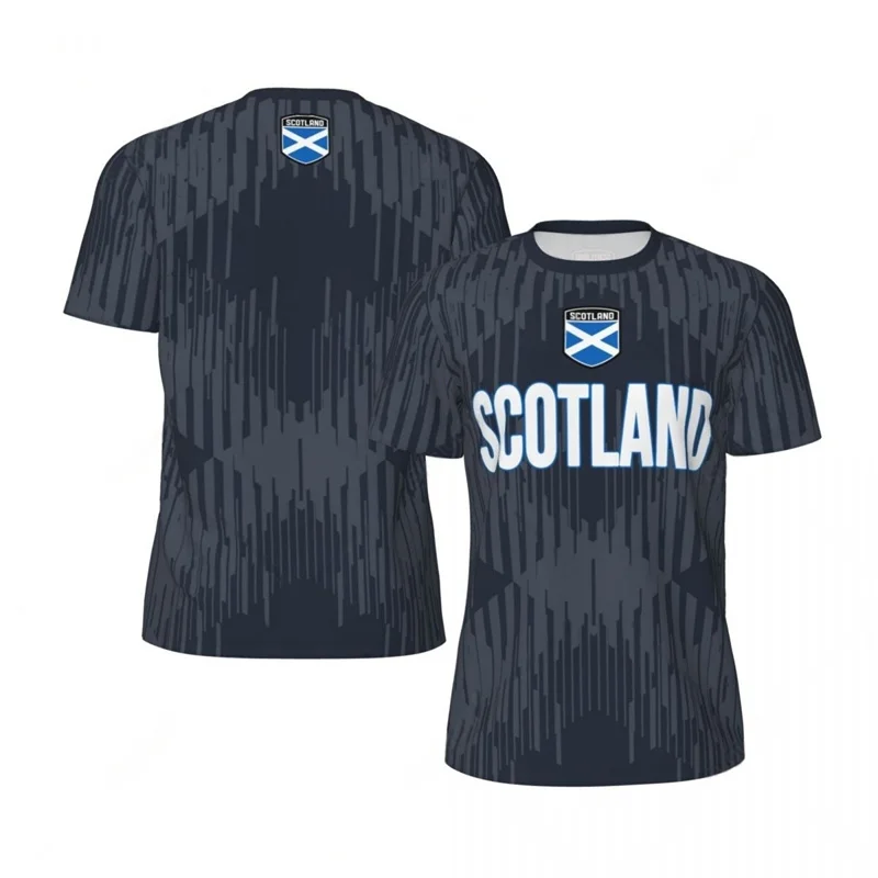 Scotland Football T Shirts Men Cool Outdoor Sports T-shirt 3D Printed Soccer Short Sleeves Summer Street Oversized Tee Shirt view 3