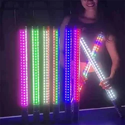 Thrisdar 80CM Rechargeable LED Bottle stick Party bar Super Bright LED sparkler light Champagne Bottle Service LED Strobe Baton