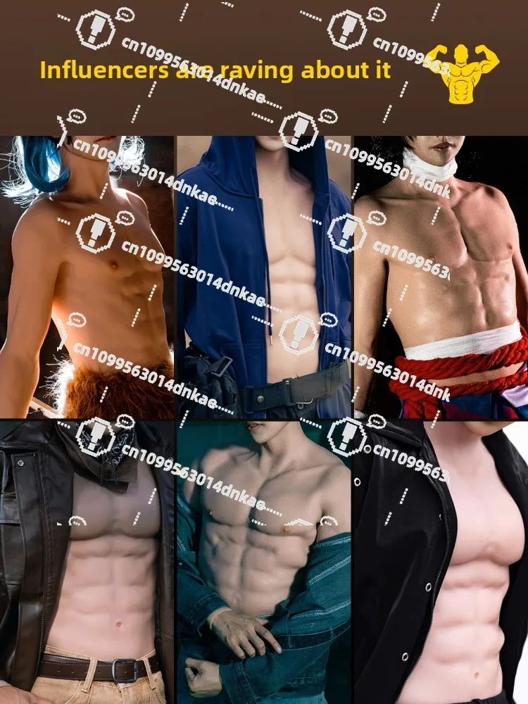 Muscle Clothing COS Abdominal Clothing Fake Abdominal Muscle Men's Clothing Innovation Upgrade Large Muscle Mass