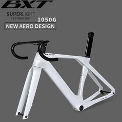 Fully Hidden Carbon Disc Road Bike Frame Set Lightweight Road Bicycle Carbon Frame BB T47 Aerodynamic Carbon Road Bike Frameset