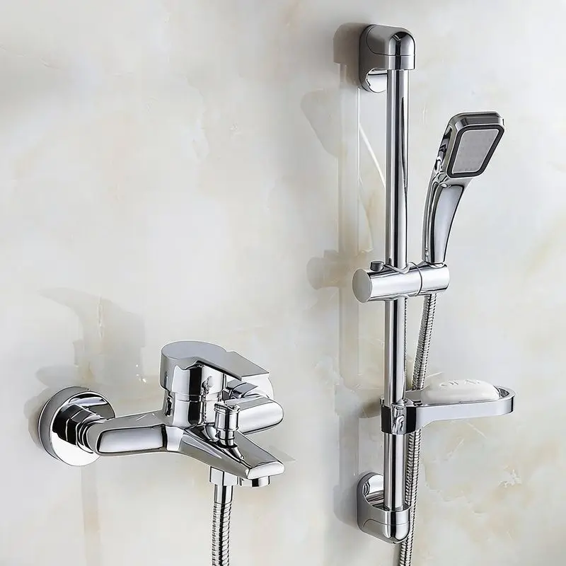 Shower Faucet Pure Copper Bathtub Mixing Valve Hot and Cold Shower Set Household Faucet Pressurization