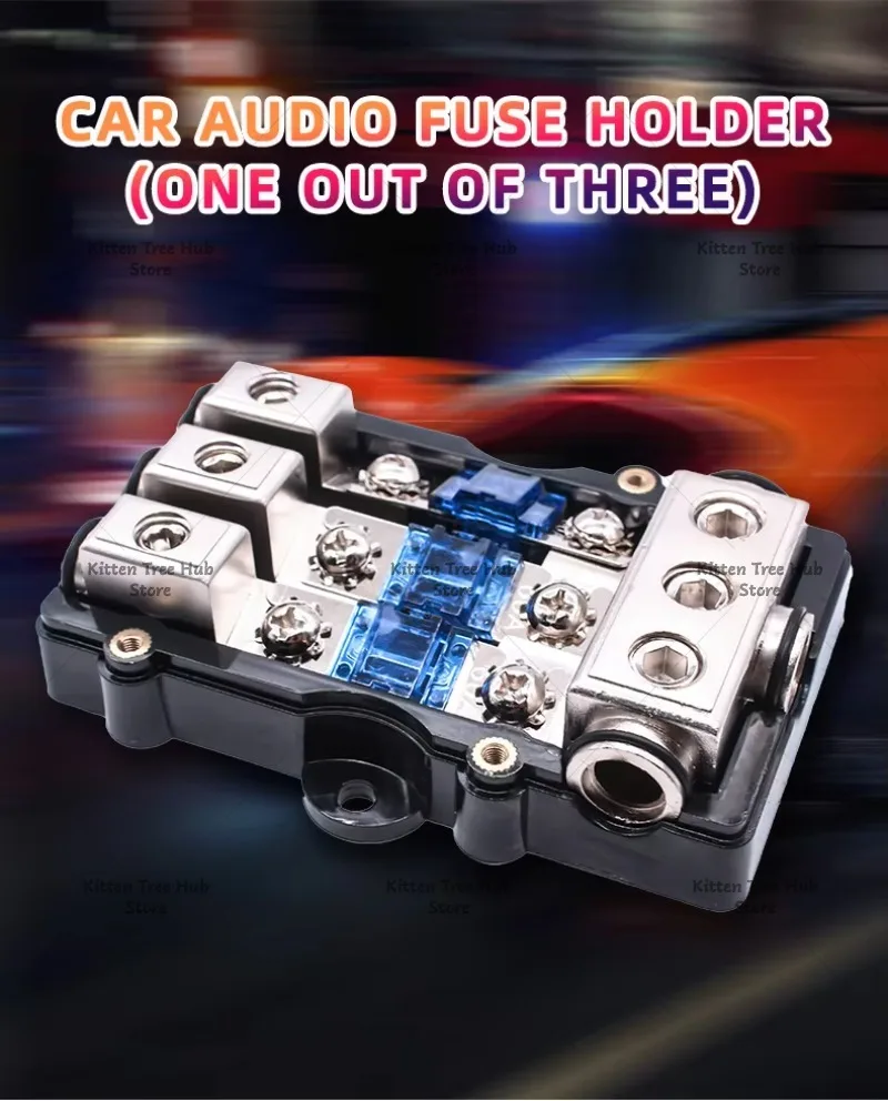 60A Car Audio Fuse Holder Box Block High Quality 1 in 3 Out Fuse Holder