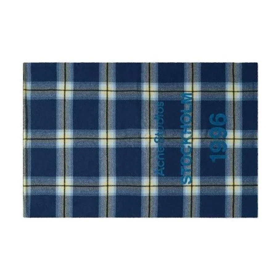 

Acne Studios Logo Embroidered Checked Scarf CA0216