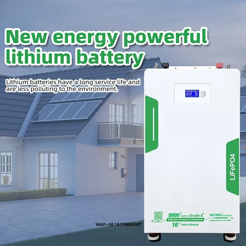 Simple Monitoring LiFeP04 51.2V Lithium 16kwh Batteries Low Self-discharge Rate Rechargeable Grade A Battery