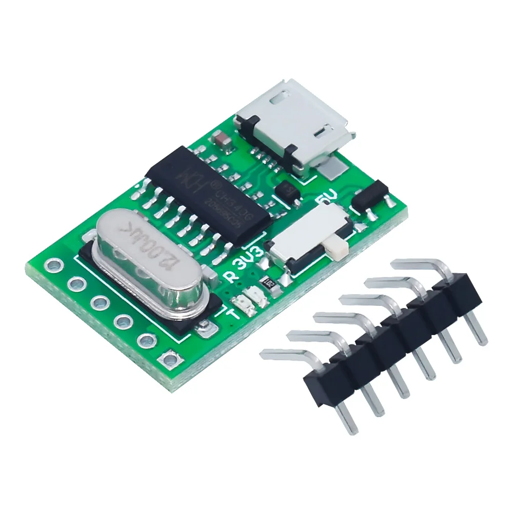 1Pcs USB to TTL converter Micro UART module CH340G CH340 3.3V 5V switch for downloader pro mini