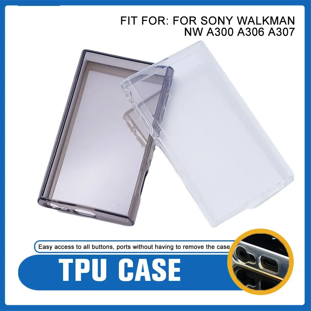 For SONY Walkman NW A300 A306 A307 Soft Clear TPU Protective Cover Anti-Scratche Anti-Drop Protect Shell Case Walkman Accessory