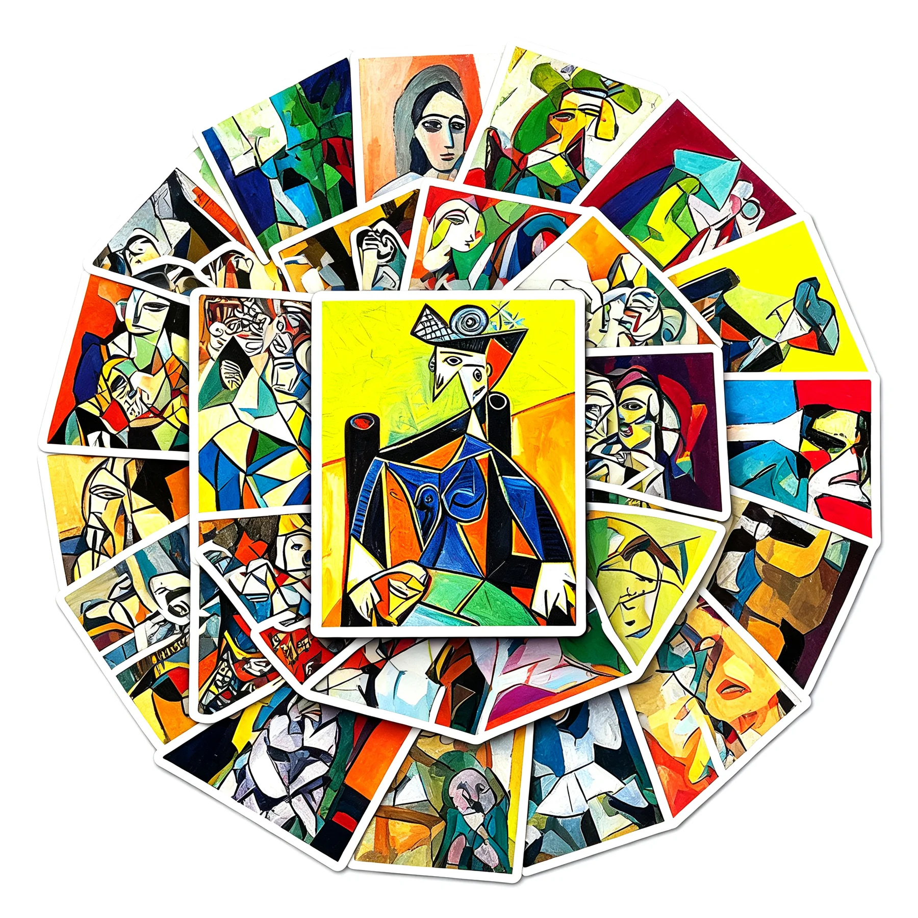 50Pcs Picasso Art Stickers Cubist Abstract Decals for Phone Case Journal Skateboard Water Bottle DIY