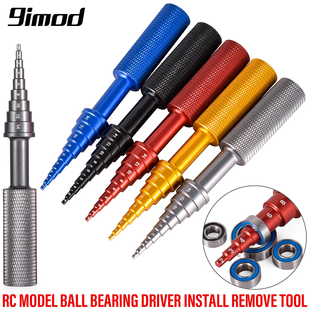 9IMOD RC Car Ball Bearing Removal Tool Puller Remover Aluminum Alloy Bearing Steering Hub Carrier Disassembly Tools 2-14mm