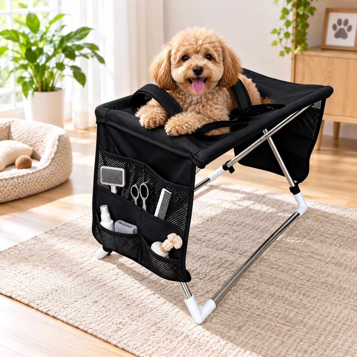 dog-grooming-table-pet-grooming-hammock-basic-upgraded-models-foldable-bathing-nail-trimming-stand-for-small-dogs-cats-home