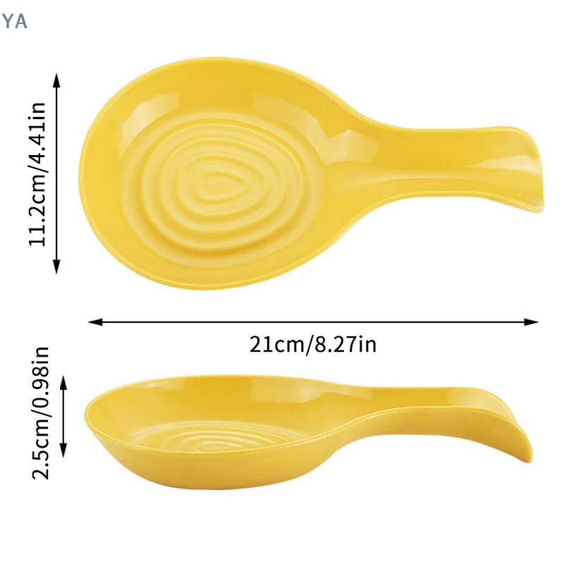 [YA]Spoon Rest Large Ceramic Spoon Holder Heat-Resistant Cooking Coffee Spoon Holder Dishwasher Safe Ceramic Spoon Rest