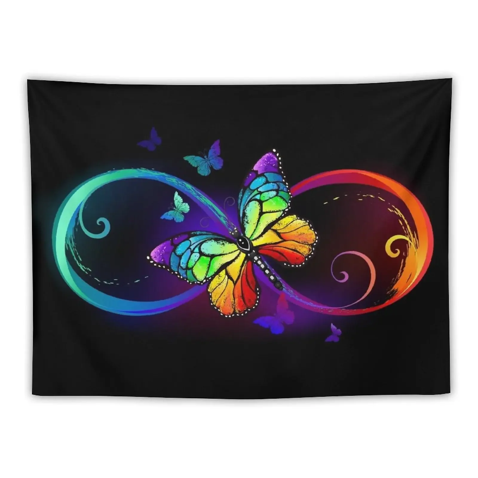 

Infinity with rainbow butterfly Tapestry House Decorations Home And Comfort Decor Cute Decor Tapestry