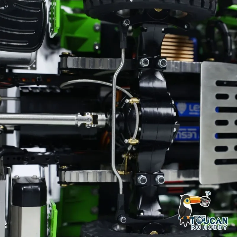 LESU Toys RTR 1/14 RC شاحنة قلابة معدنية هيدروليكية نموذج 6x6 3-way راديو التحكم لعبة سيارة قلابة مع ملصق صوت خفيف THZH1788 #6