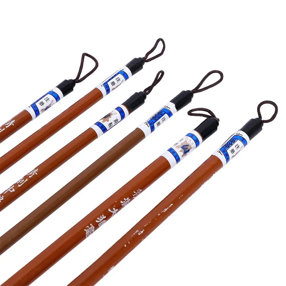 6 шт./компл. бамбуковая кисть для рисования, тренировочная кисть для письма, традиционная китайская каллиграфия, кисть для письма из волос волка