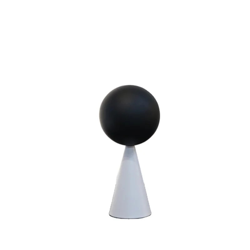 

Black and White Cone-Shaped Metal Ornament Living Room Decorative Objects Home Decor and Office Knick-Knacks for Gifting