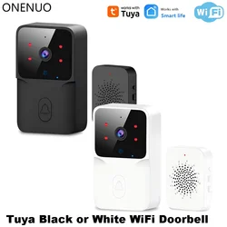 Black or White Color Tuya WiFi Doorbell Wireless Doorbell DC AC Battery Powered with Doorbell Camera