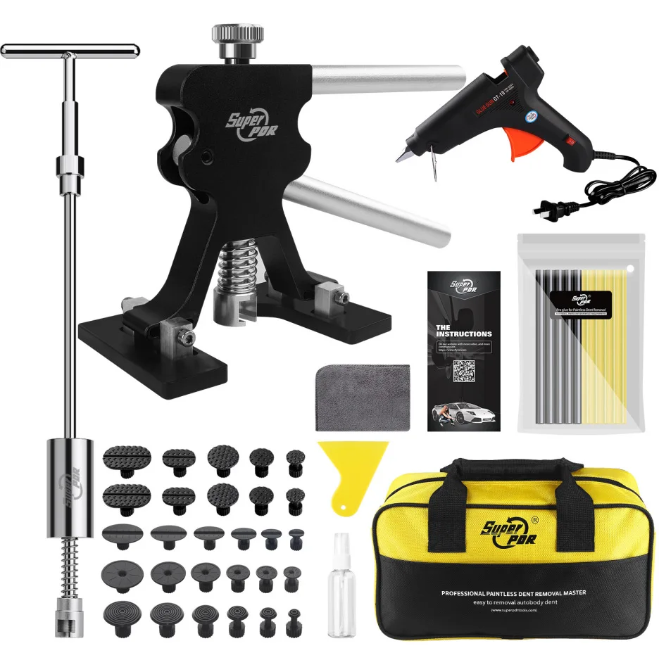 Super PDR Auto Body Paint Less Dent Tools Bridge Dent Puller Kits for Car Dent Repairing