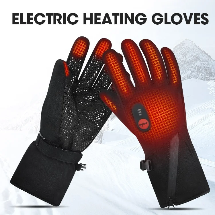 High-quality Anti Slip Windproof Winter Gloves Touchscreen Gloves Hand Warm Gear Thermal Battery Heated Cycling Gloves