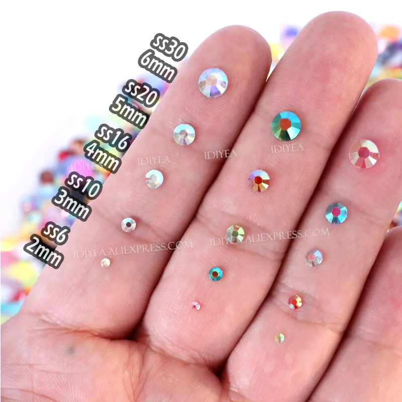 Wholesale Jelly AB Resin Non Hot Fix Rhinestones Cтразы Flatback Plastic Crystals Strass Glitters Stone Bulk Big Package for DIY