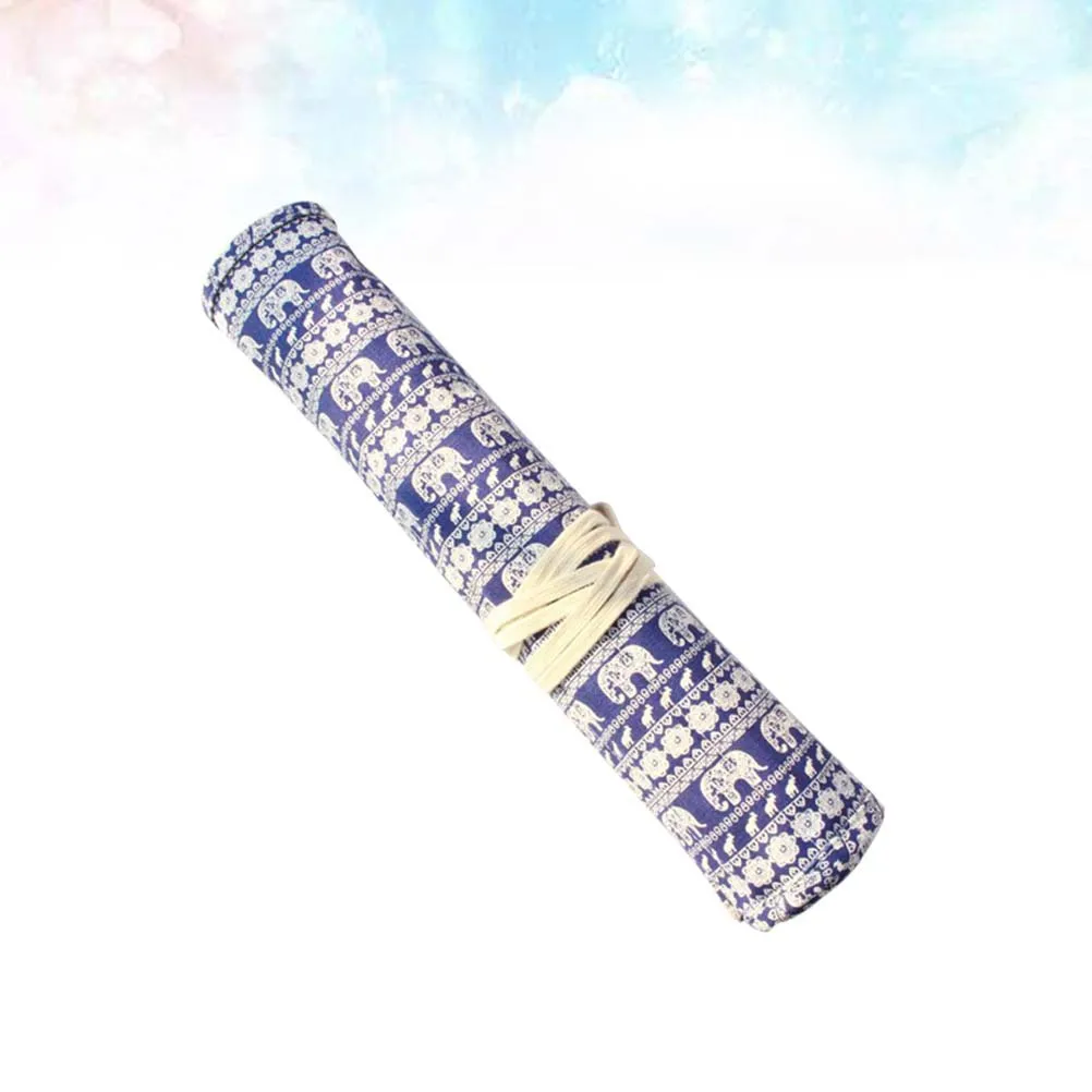 

20 Slots Canvas Brush Holder Durable Rollup Organizer For Paint Brushes Watercolor Oil Art Tools Storage Pouch Artist