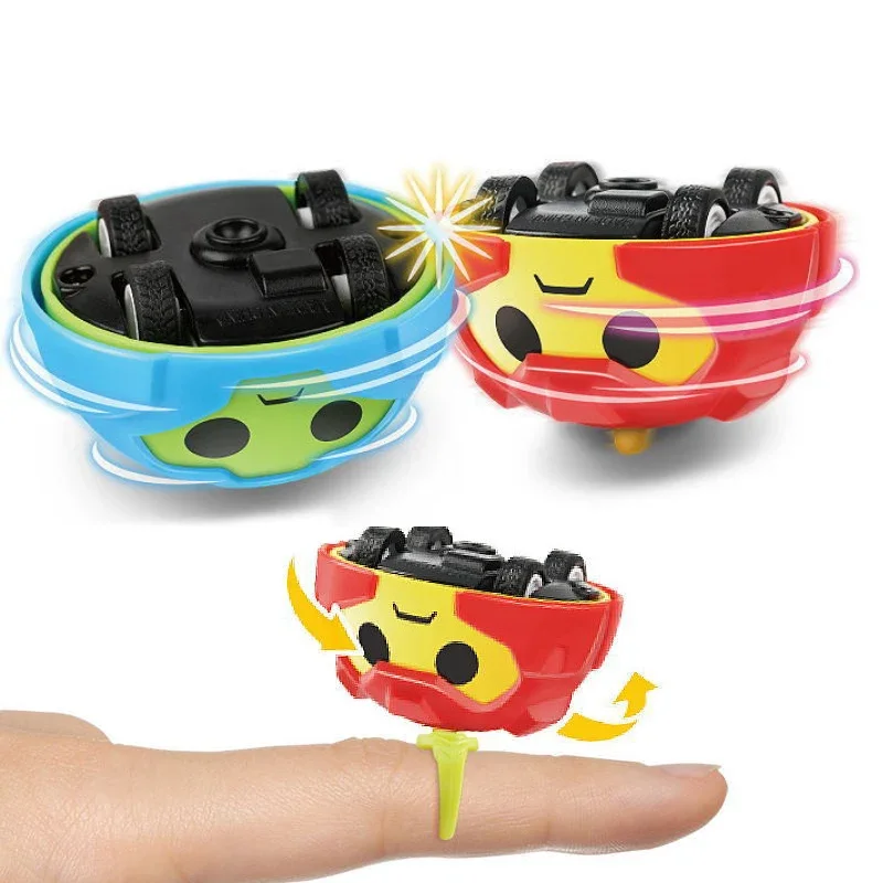 Cartoon Fingertip Gyro Toys Car Bibi Elf Little Q Rotating Gyro Finger Toy Game Battle Gyroscope Beyblade Spinning Top for Kids