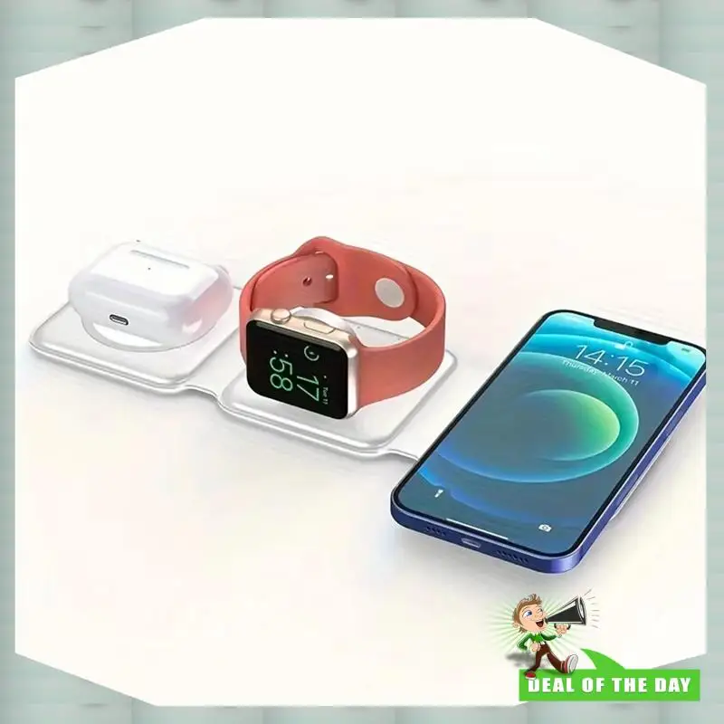 24-Hour Delivery Magnetic Wireless Charging Dock Station 3 In 1 Foldable Stand For Iphone 15 14 13  Watch  Fast Char