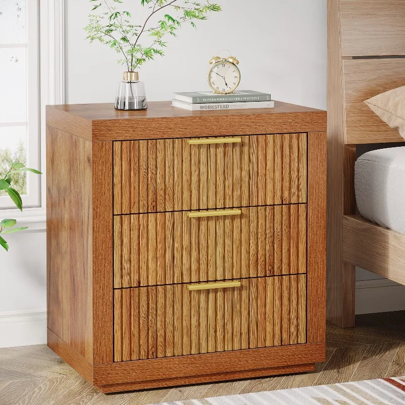 

Wooden bedside table 3 drawers Locker Coffee table Country bedside table